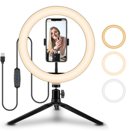 10-Inch Ring Light for Live Streaming and Selfies